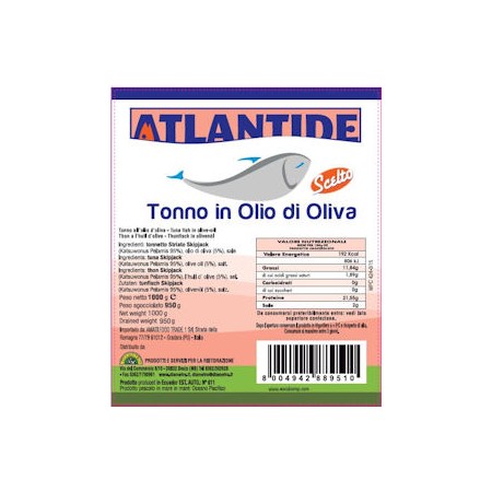 TONNO SCELTO IN OLIO DI OLIVA BUSTA Kg.1